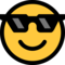 Smiling Face With Sunglasses emoji on Microsoft